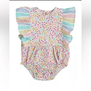 Lilly + Sid Organic Cotton Bubble Romper 3-6 Months NWT